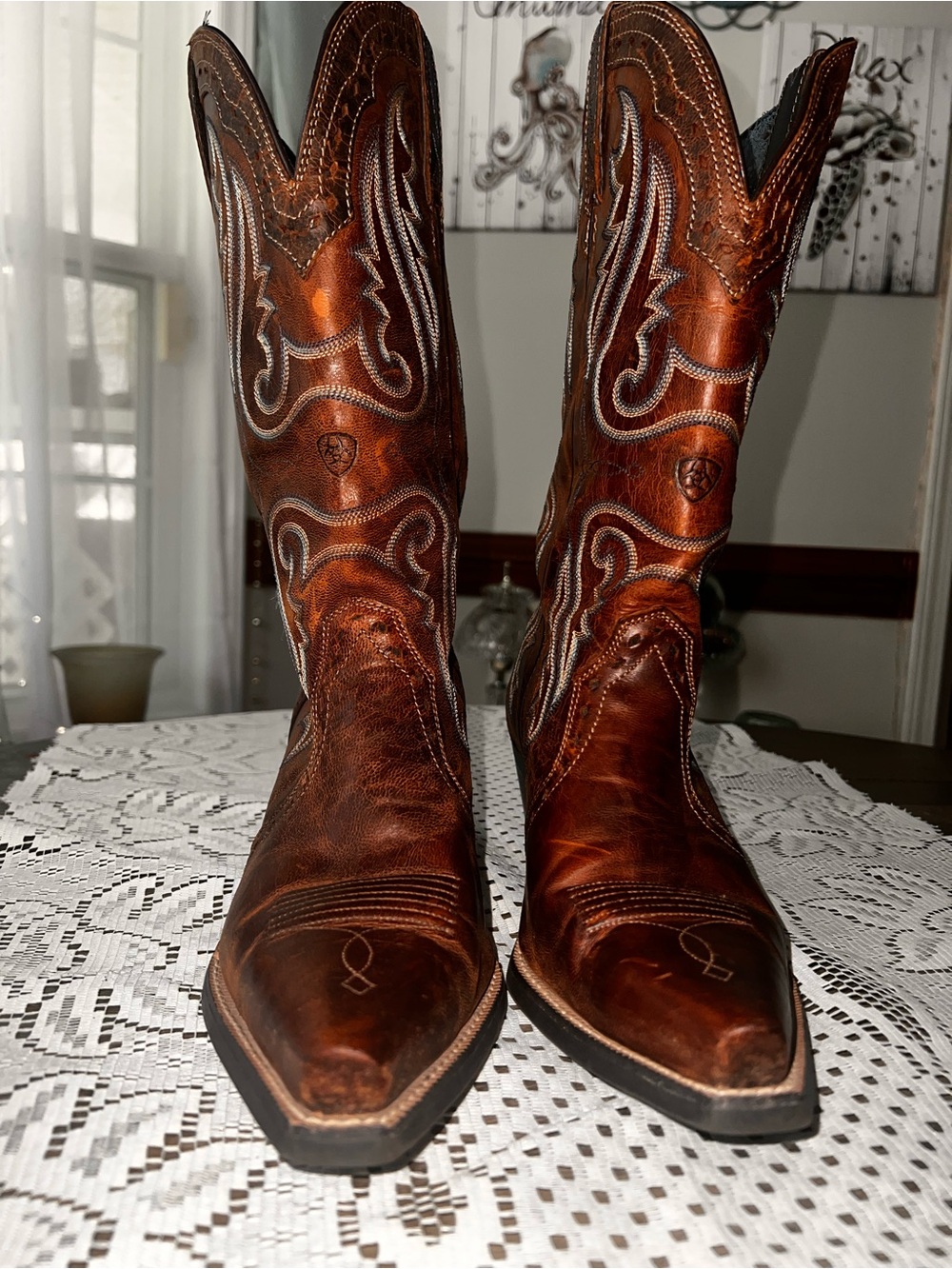 * Ariat Heritage Western X-Toe Cowboy Boots Sassy Brown 8B 10010265